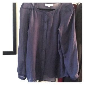 Loft navy blouse never been worn